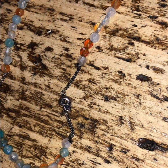 Chan Luu Silver Plated Aqua & Fire Agate Necklace - Picture 7 of 8